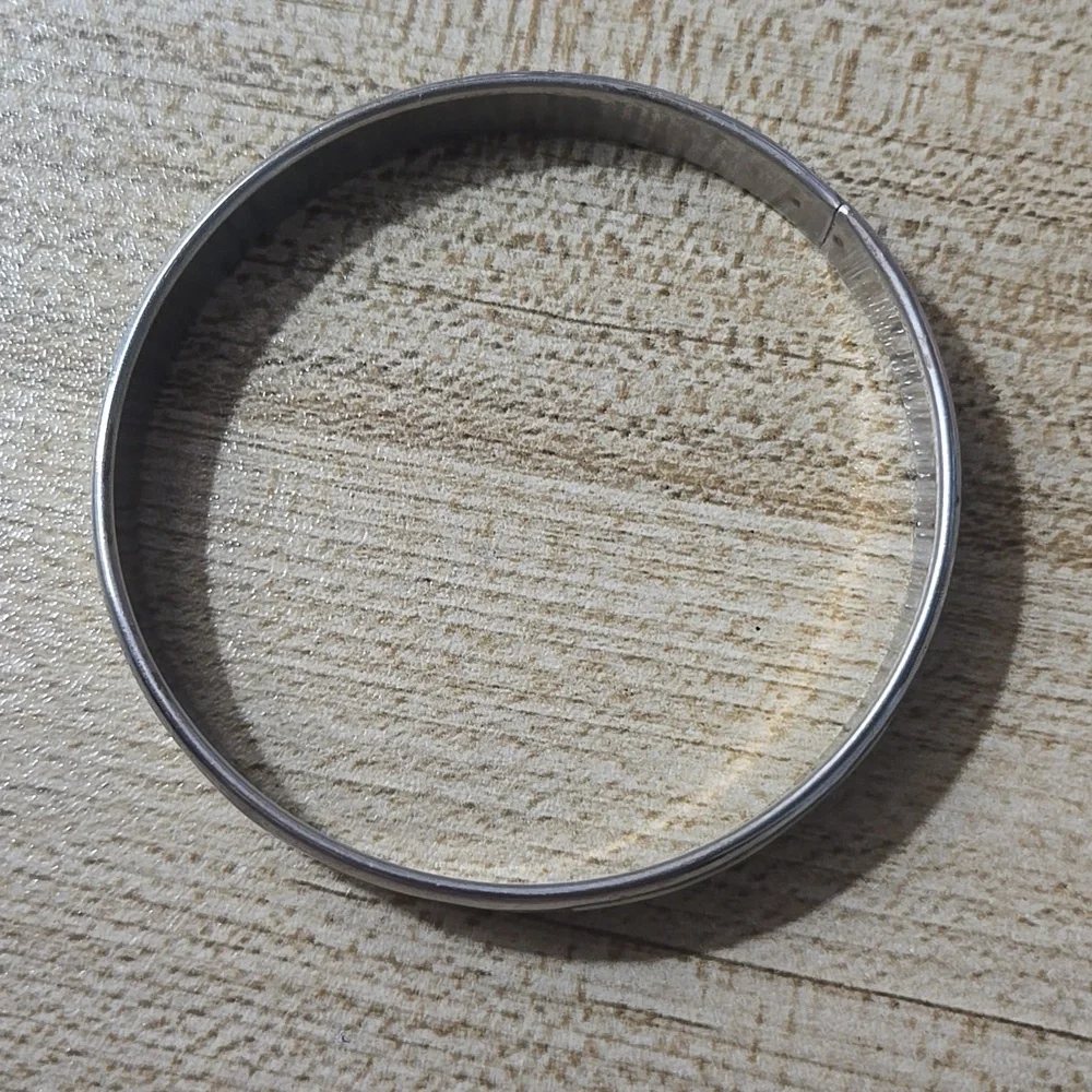 Vintage Silver Tone And Mother Of Pearl MOP Bangle Bracelet💫 - Picture 3 of 4